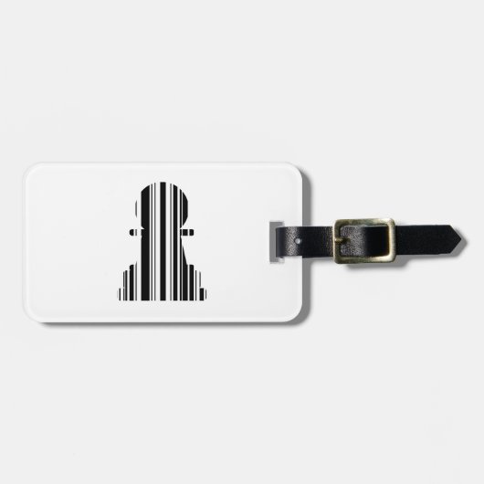 Design des BAR CODE-Schachstückmusters Gepäckanhänger (Vorderseite horizontal)