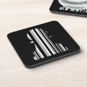 Design des BAR CODE-Schachstückmusters Getränkeuntersetzer (Linke Seite)