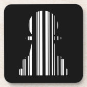 Design des BAR CODE-Schachstückmusters Getränkeuntersetzer (Vorderseite)
