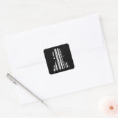 Design des BAR CODE-Schachstückmusters Quadratischer Aufkleber (Umschlag)