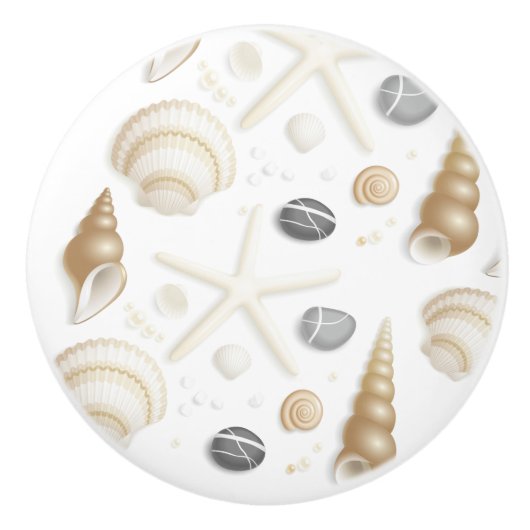 Design des Beach Seashell Keramikknauf (Vorderseite)