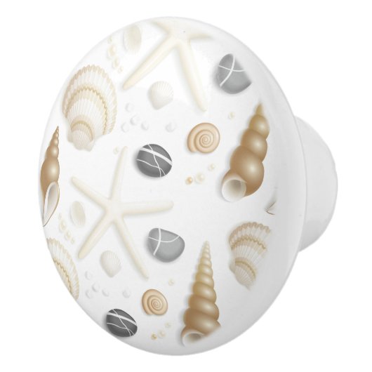 Design des Beach Seashell Keramikknauf (Rechts)