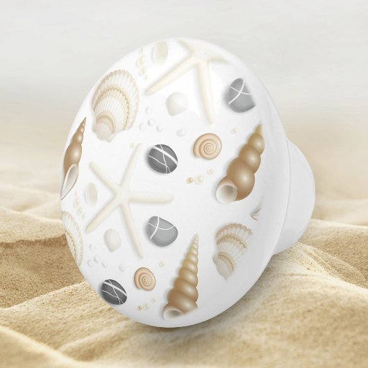Design des Beach Seashell Keramikknauf