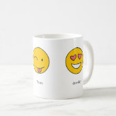 Design des benutzerdefinierten Name-Smileys Kaffeetasse (VorderseiteRechts)