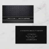 Design des beruflichen Auto aus schwarzem Carbon Visitenkarte (Vorne/Hinten)