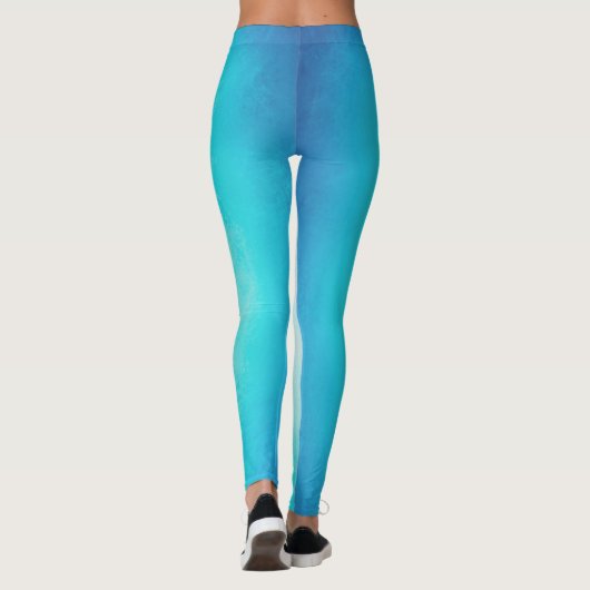 Design des blauen Ozeans Leggings (Rückseite)