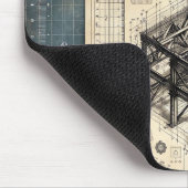Design des Blueprints - Dekor des Architekten Mousepad (Ecke)