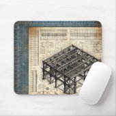 Design des Blueprints - Dekor des Architekten Mousepad (Mit Mouse)
