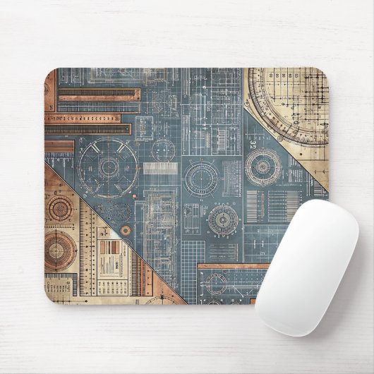 Design des Blueprints - Dekor des Architekten Mousepad (Mit Mouse)