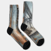 Design des Blueprints - Dekor des Architekten Socken (Rechts)
