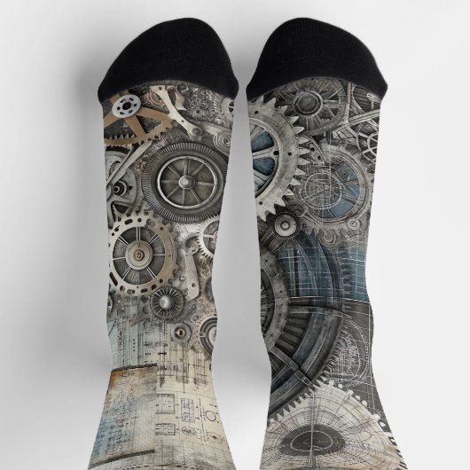 Design des Blueprints - Dekor des Architekten Socken (Oben)