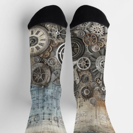 Design des Blueprints - Dekor des Architekten Socken (Oben)
