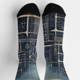 Design des Blueprints - Dekor des Architekten Socken