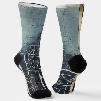 Design des Blueprints - Dekor des Architekten Socken