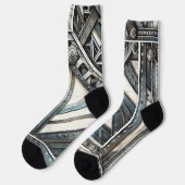 Design des Blueprints - Dekor des Architekten Socken (Linkes Detail)