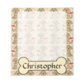 Design des braunen Welpendocks Notizblock (Vorderseite)