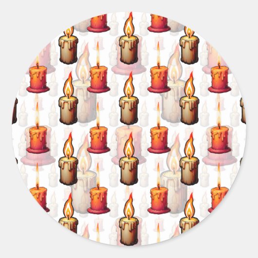 Design des Brennmusters Runder Aufkleber (Vorderseite)