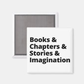 Design des Buchverlaufs Magnet (Vorderseite/Rückseite)