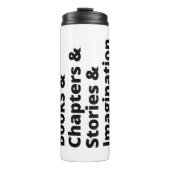 Design des Buchverlaufs Thermosbecher (Vorderseite)
