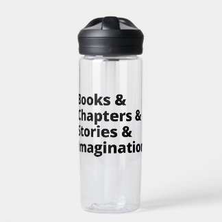 Design des Buchverlaufs Trinkflasche