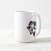 Design des Cartoon Funny Fishing Kaffeetasse (VorderseiteRechts)