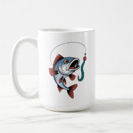 Design des Cartoon Funny Fishing Kaffeetasse