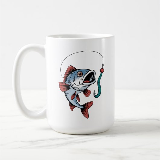 Design des Cartoon Funny Fishing Kaffeetasse (Links)