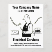 Design des Cartoon für Elektrodienstleistungen Flyer (Vorne)