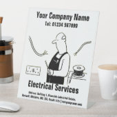 Design des Cartoon für Elektrodienstleistungen Sockelschild (In Situ)