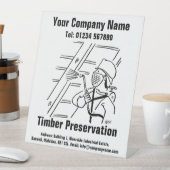 Design des Cartoon Holzschutz Sockelschild (In Situ)