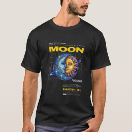 Design des Celestial Twin Sun und Moon T - Shirt