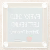 Design des Chalk-Vorstands für müde Lehrer  Glasuntersetzer (Rückseite)