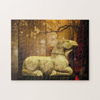 Design des chinesischen Pferdes aus Puzzle-Marmor Puzzle