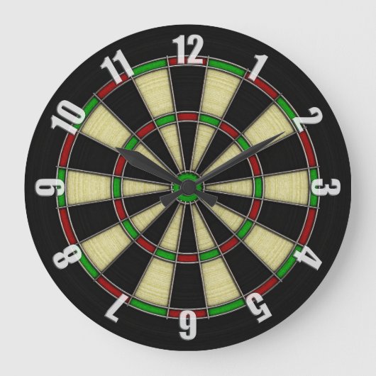 Design des Classic Dart Board Große Wanduhr (Vorderseite)