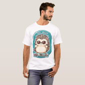 Design des coolen Igel-Sticker-T - Shirt - "Bleibe (Vorne ganz)