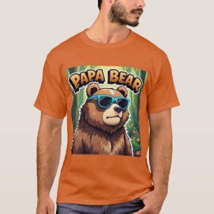 Design des coolen Papa-Bären-Cartoon T-Shirt