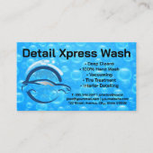Design des Creative Car Wash Logos | Wasserblasen Visitenkarte (Vorderseite)