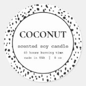 Design des Dalmatiners für das Kerzenprodukt Runder Aufkleber (Vorderseite)