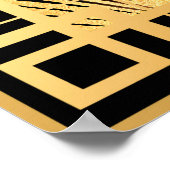 Design des Deco-Lüfters in Gold und Schwarz Poster (Ecke)