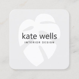 Design des Designers für das tropische Leaf-Logo v Quadratische Visitenkarte