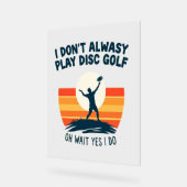 Design des Disk Golf Lover T - Shirt Acrylschild (Winkel)