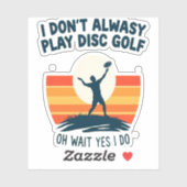 Design des Disk Golf Lover T - Shirt Aufkleber (Blatt)