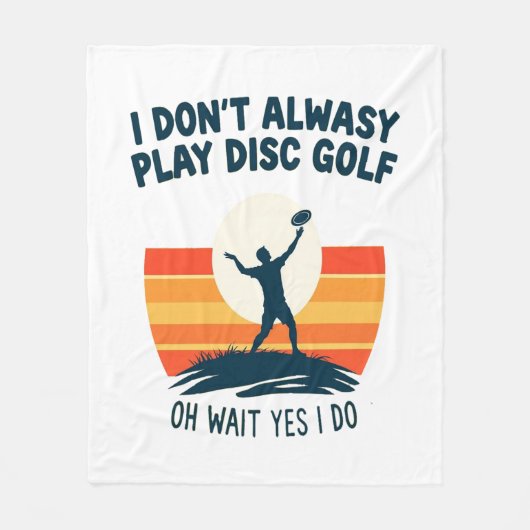 Design des Disk Golf Lover T - Shirt Fleecedecke (Vorderseite)