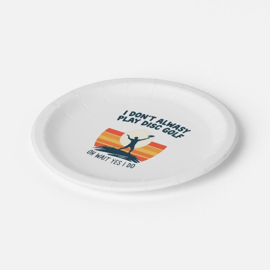 Design des Disk Golf Lover T - Shirt Pappteller (Schrägansicht)