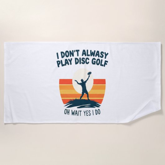 Design des Disk Golf Lover T - Shirt Strandtuch (Vorderseite)