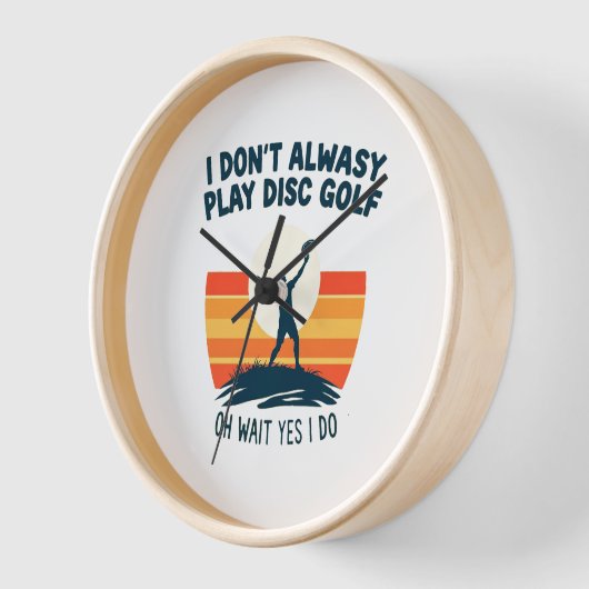 Design des Disk Golf Lover T - Shirt Uhr (Winkel)