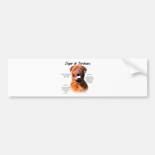 Design des Dogue de Bordeaux Autoaufkleber (Vorne)