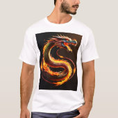 Design des Dreamy Dragon Watercolor T - Shirt (Vorderseite)