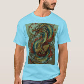 Design des Dreamy Dragon Watercolor T - Shirt (Vorderseite)