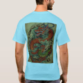 Design des Dreamy Dragon Watercolor T - Shirt (Rückseite)